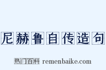 尼赫鲁自传造句是什么意思的图片